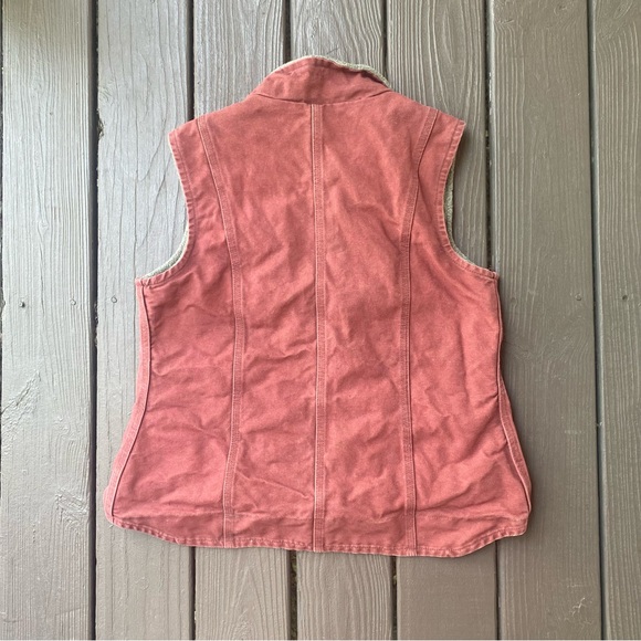 Carhartt Women’s Sherpa Lined Vest Vintage Rose Size Medium WV001 VRS RARE, EUC - Picture 10 of 12